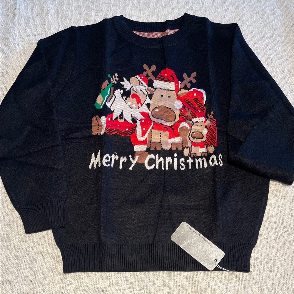 MEN’s Black Christmas Sweater - Pretty warm 🎅🫎🍾
